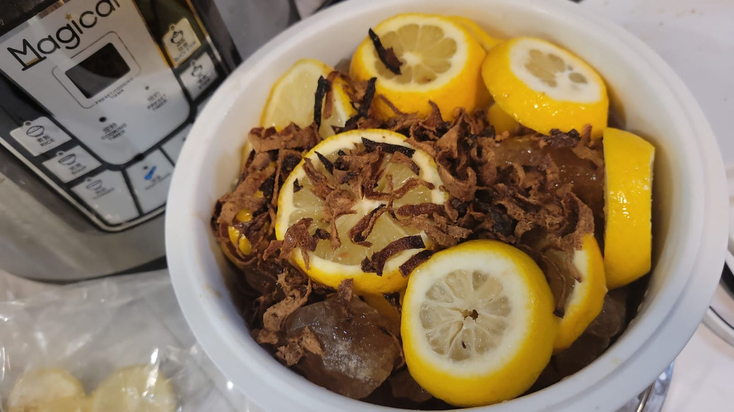 紓緩喉嚨 - 自家13小時慢燉陳皮冰糖燉檸檬